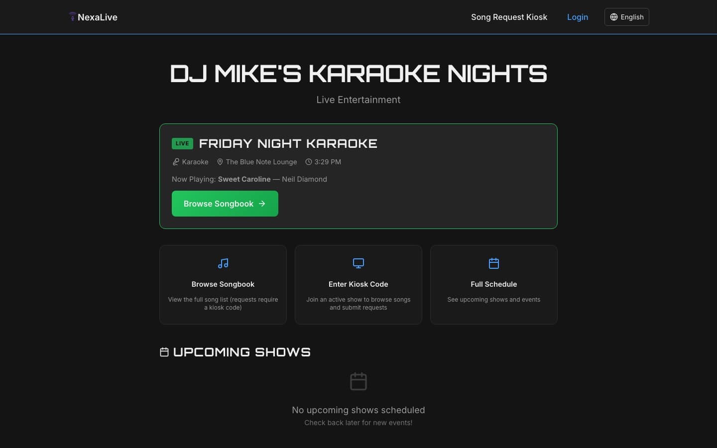 NexaLive screenshot